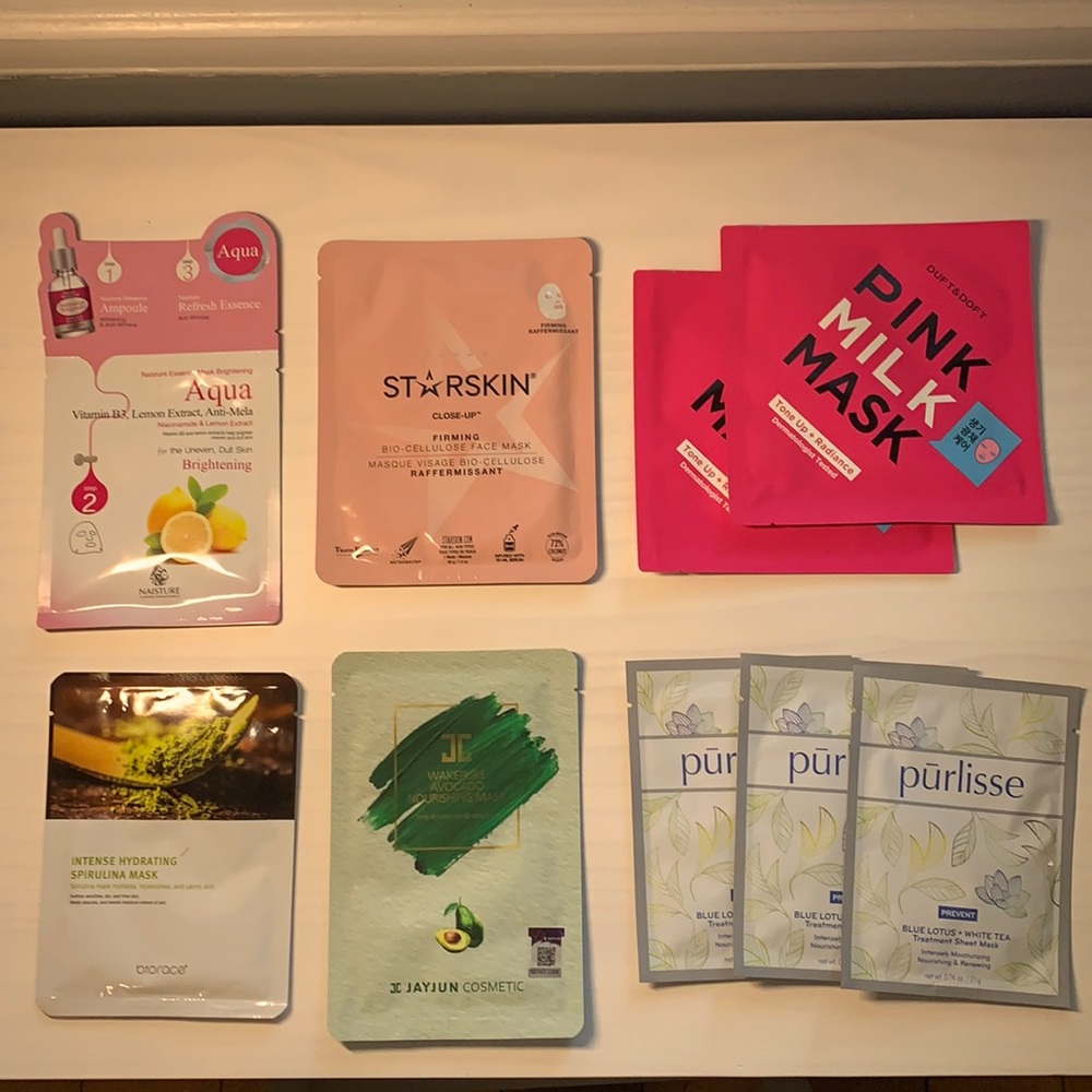 Assorted sheet face masks